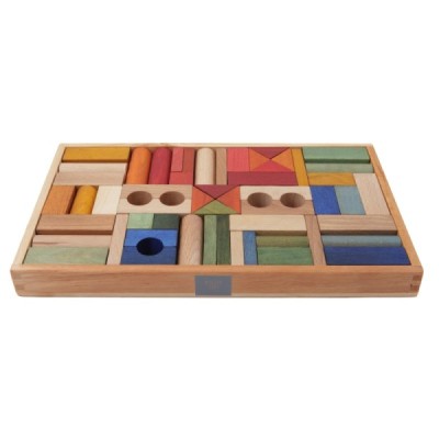 RAINBOW BLOCKS IN TRAY - 54 PCS